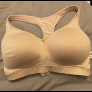 Old Navy GO-DRY Padded Sports Bra Racerback Size 34D Pale Pink
